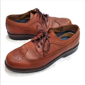 Dockers Mens Oxfords Brown Leather Wingtip Lace Up Shoes Size 10.5 M